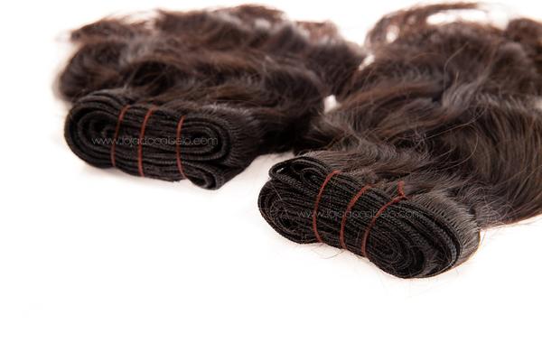 Extensões de Cabelo Humano Natural Costurado em Banda