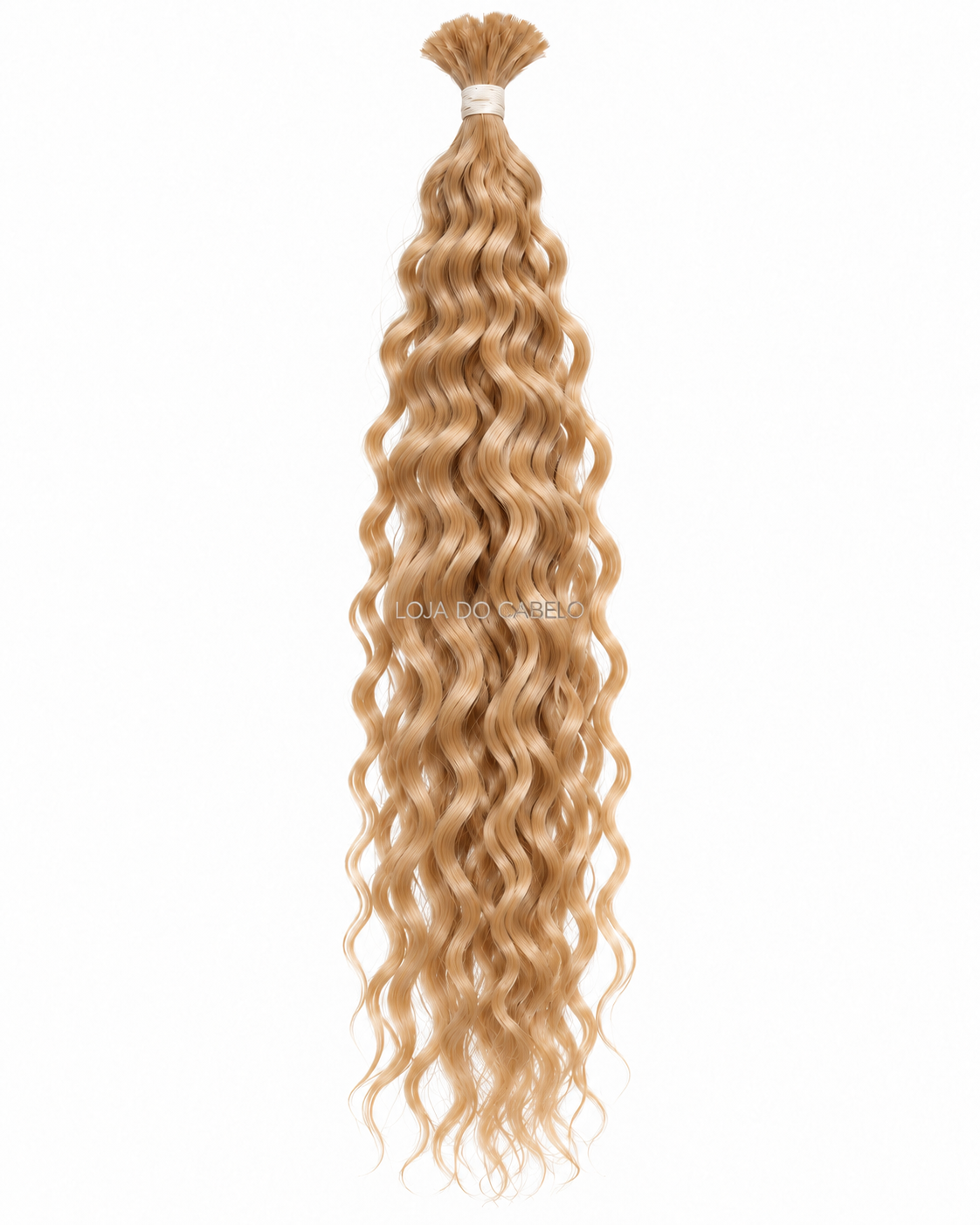 Cabelo solto cacheado 60 cm — cor #27, com cacho aberto