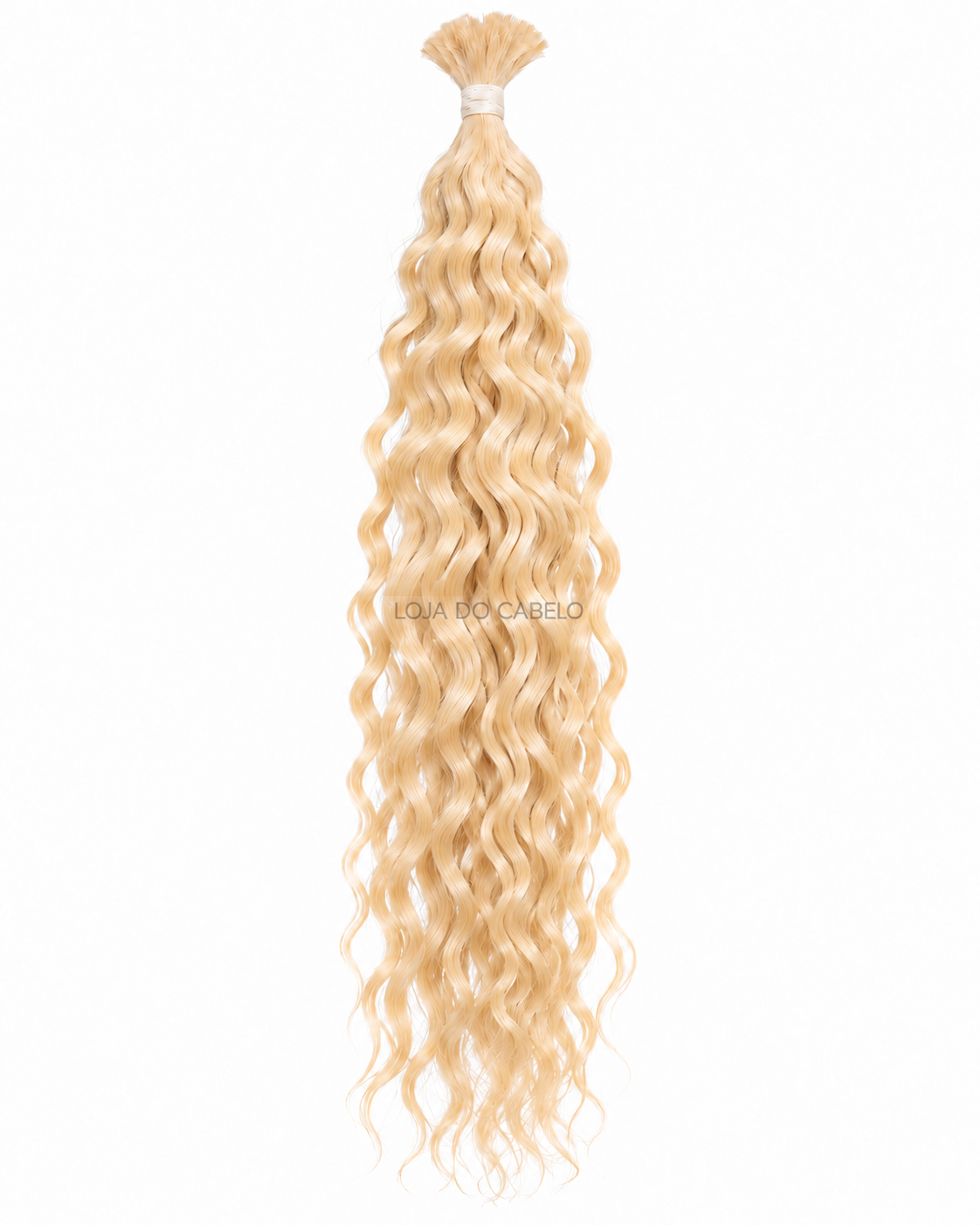 Cabelo solto cacheado 60 cm — cor #613, com cacho aberto