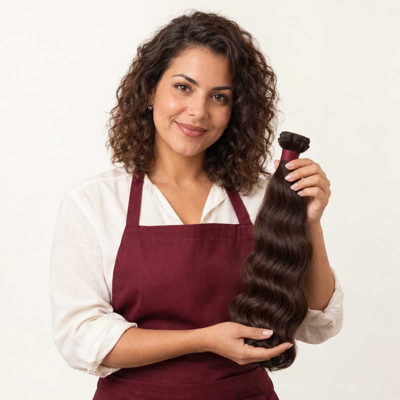 Imagem ilustrativa criada por IA: profissional a apresentar cabelo humano.