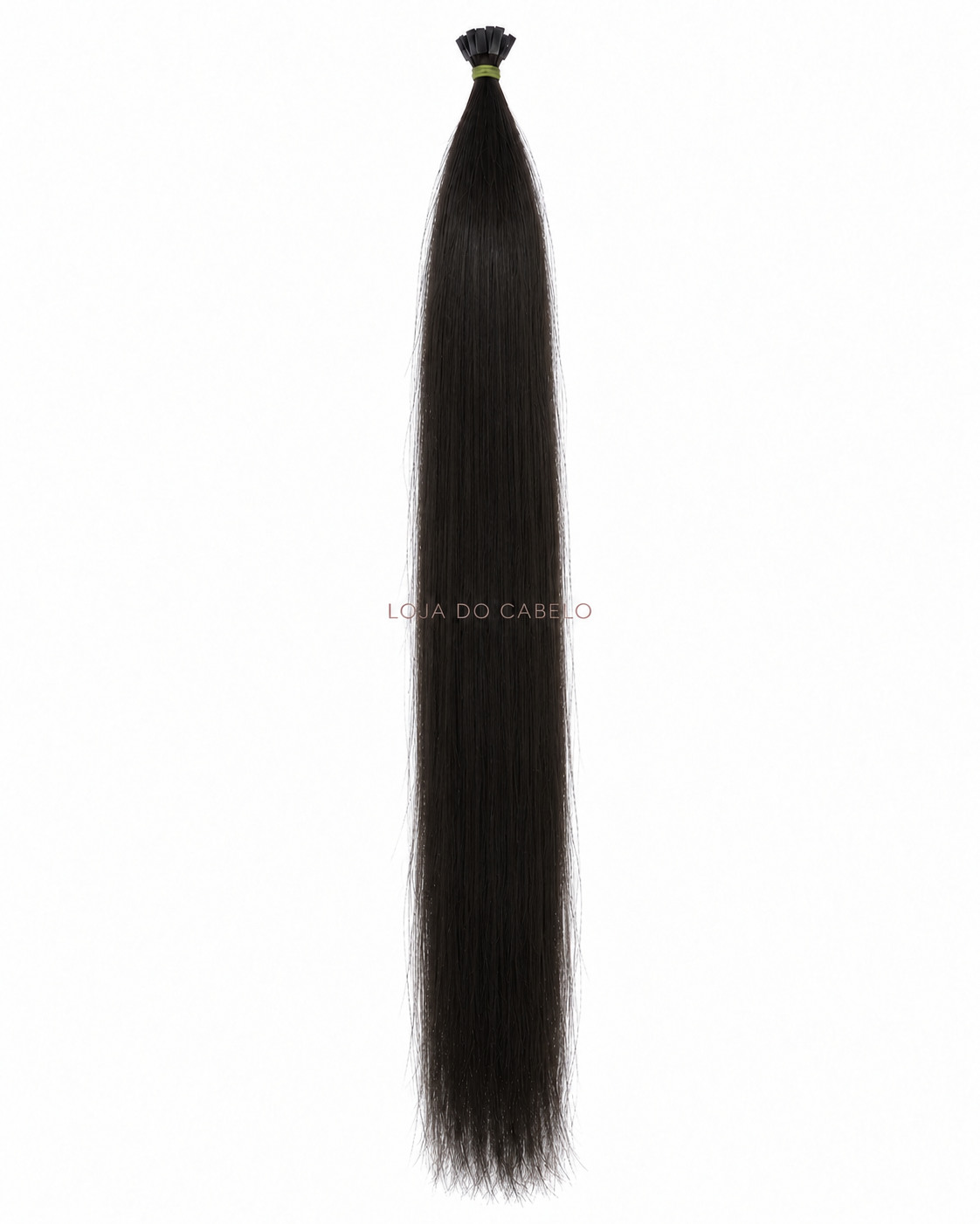Extensões de queratina lisas 60 cm — cor #1b — pontas planas flat
