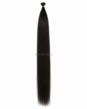 Extensões de queratina lisas 60 cm — cor #1b — pontas planas flat