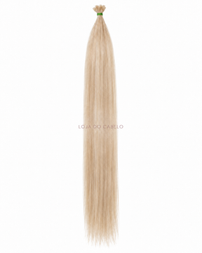 Extensões de queratina lisas 60 cm — cor #22 — pontas planas flat