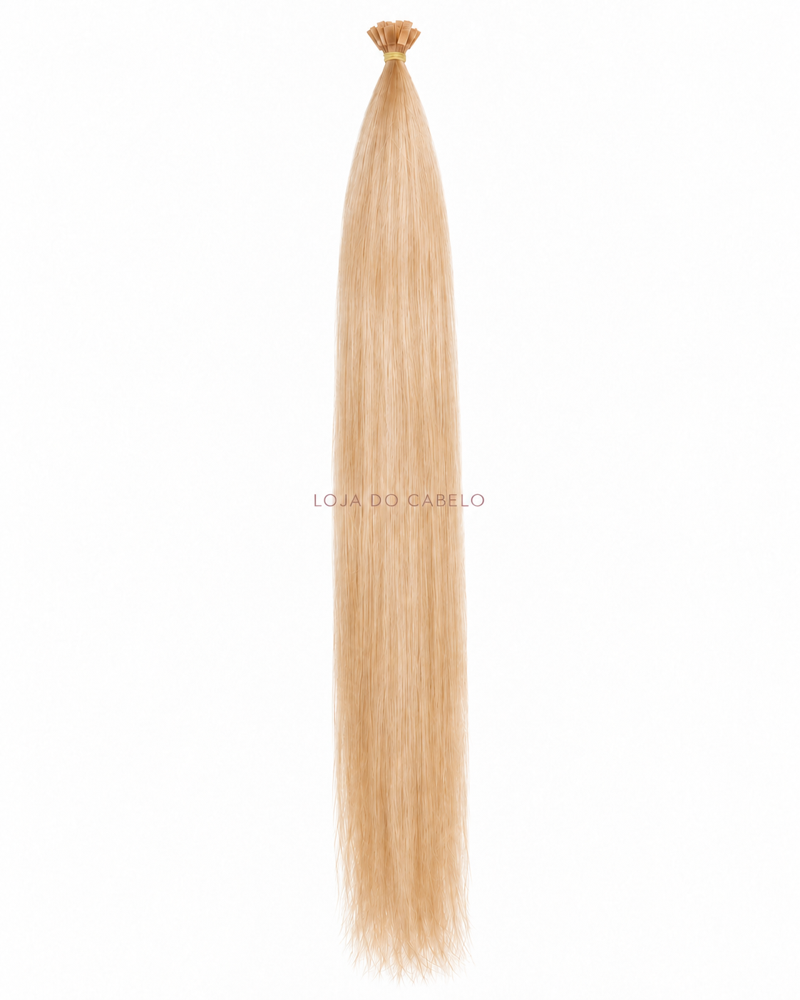 Extensões de queratina lisas 60 cm — cor #24 — pontas planas flat