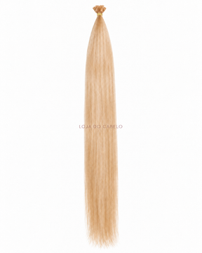 Extensões de queratina lisas 60 cm — cor #24 — pontas planas flat