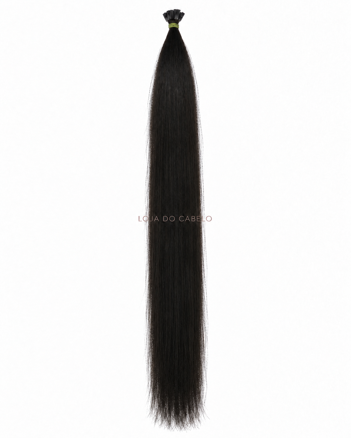 Extensões de queratina lisas 60 cm — cor #2 — pontas planas flat