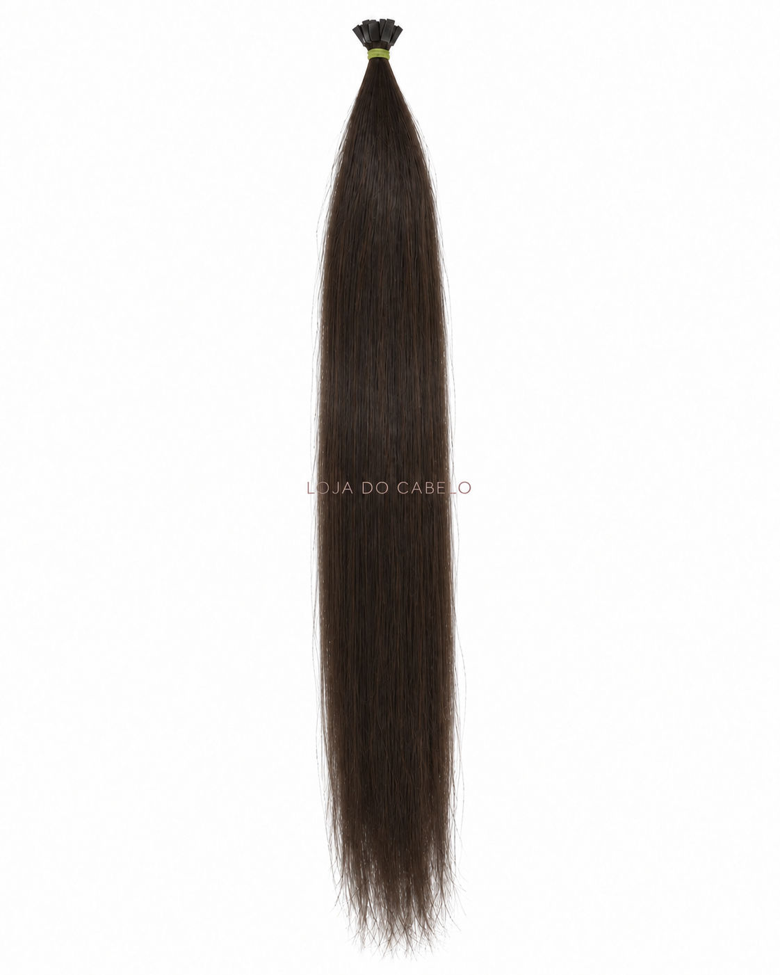 Extensões de queratina lisas 60 cm — cor #3 — pontas planas flat