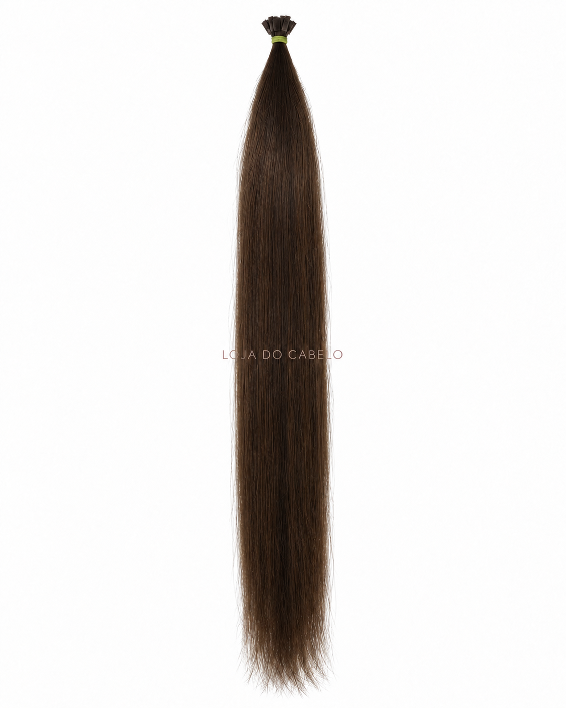 Extensões de queratina lisas 60 cm — cor #4 — pontas planas flat