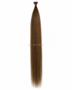 Extensões de queratina lisas 60 cm — cor #5 — pontas planas flat