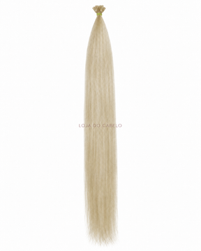 Extensões de queratina lisas 60 cm — cor #613 — pontas planas flat