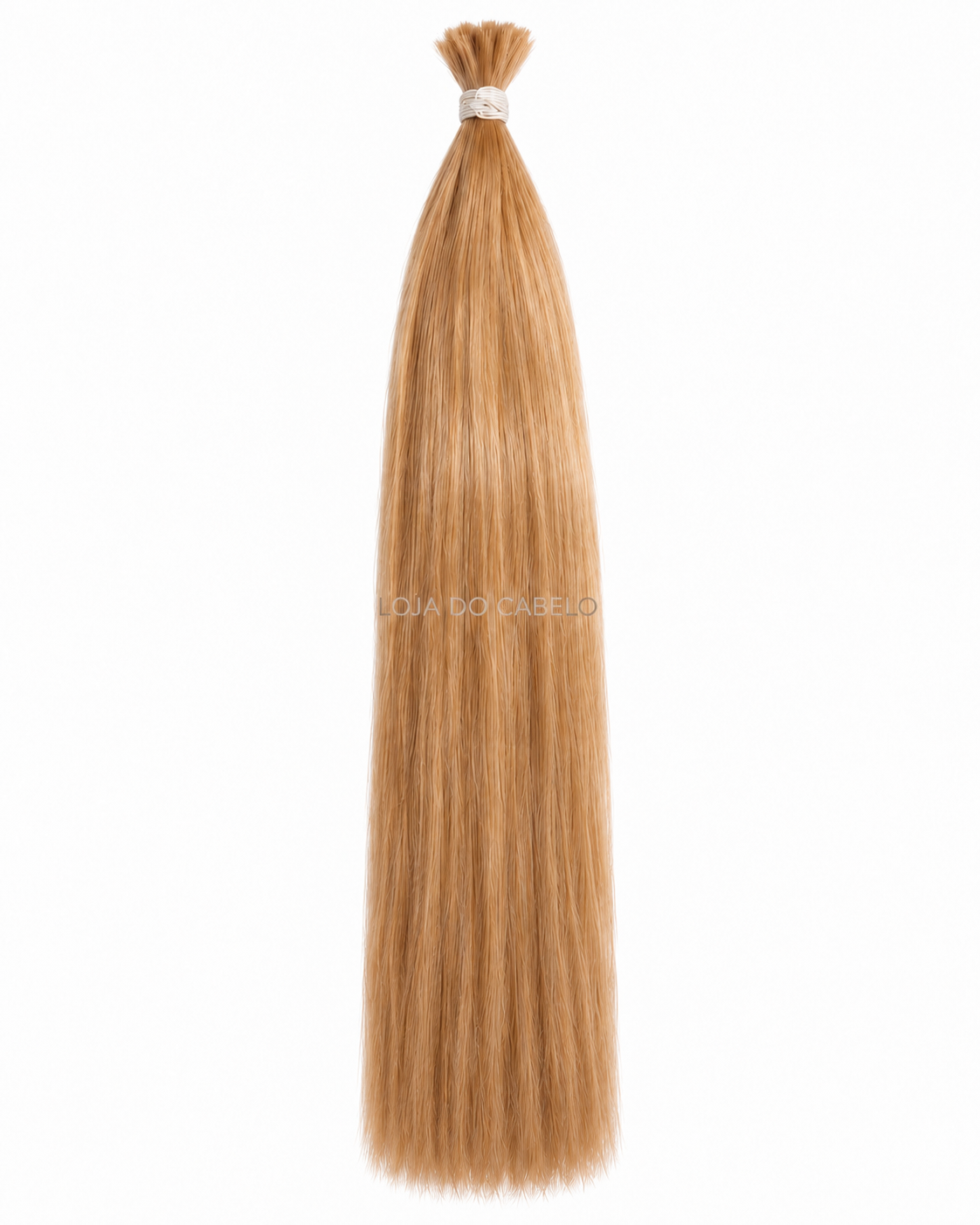 Cabelo solto liso 50 cm · Cor #27 — cabelo humano Remy, com pontas cheias.