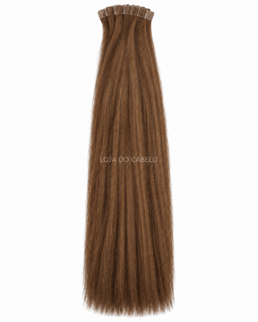 Extensões de cabelo liso com fita adesiva 60 cm · Cor #5 — pontas cheias e bases adesivas.