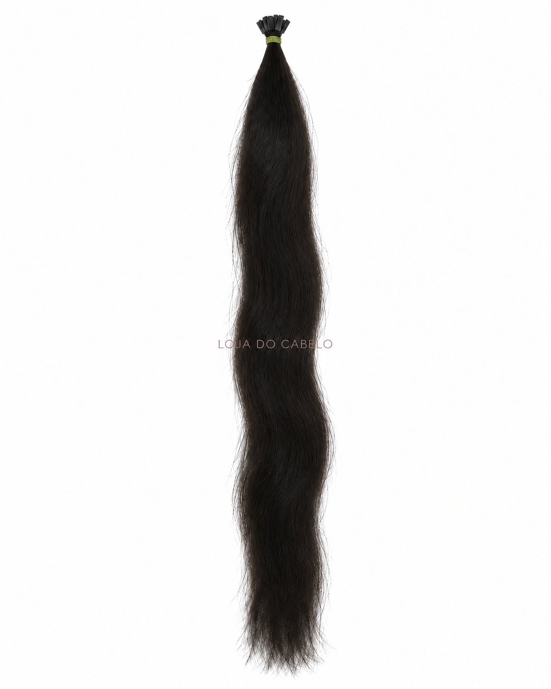 Extensões De Queratina Ondulado 60 cm — cor #1b — pontas planas de queratina