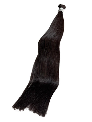 100 gramas de cabelo solto liso cor #2 com 50 cms de comprimento