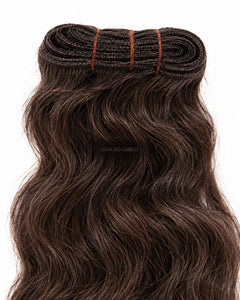 Detalhe de cabelo em Banda Ondulado