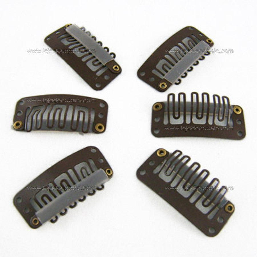 Ganchos tic-tac castanhos