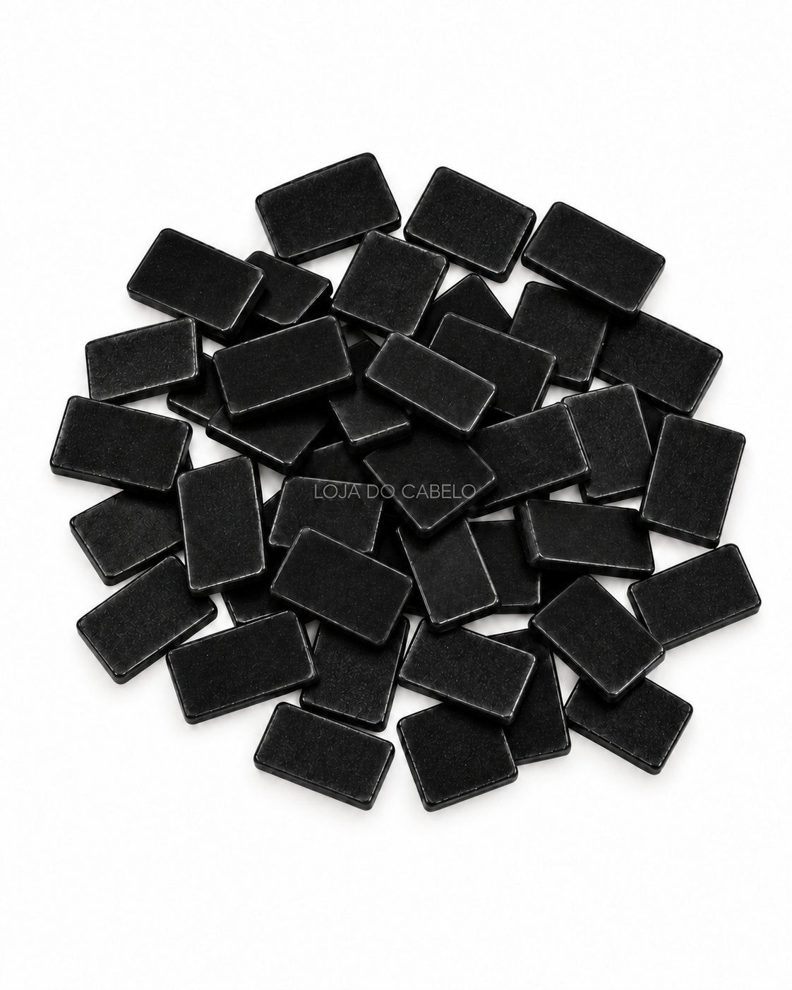 Recargas planas de queratina K pretas
