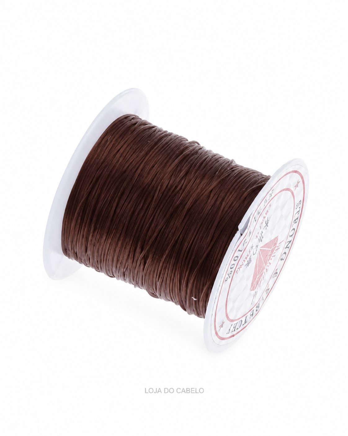Fio de silicone para cabelo castanho