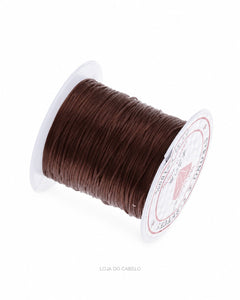 Fio de silicone para cabelo castanho