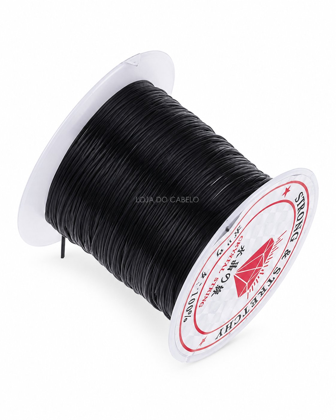 Fio de silicone para cabelo preto