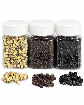 Copo com anilhas com silicone no seu interior - loiro, castanho e preto